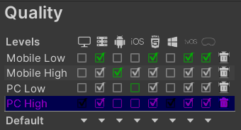 quality setting